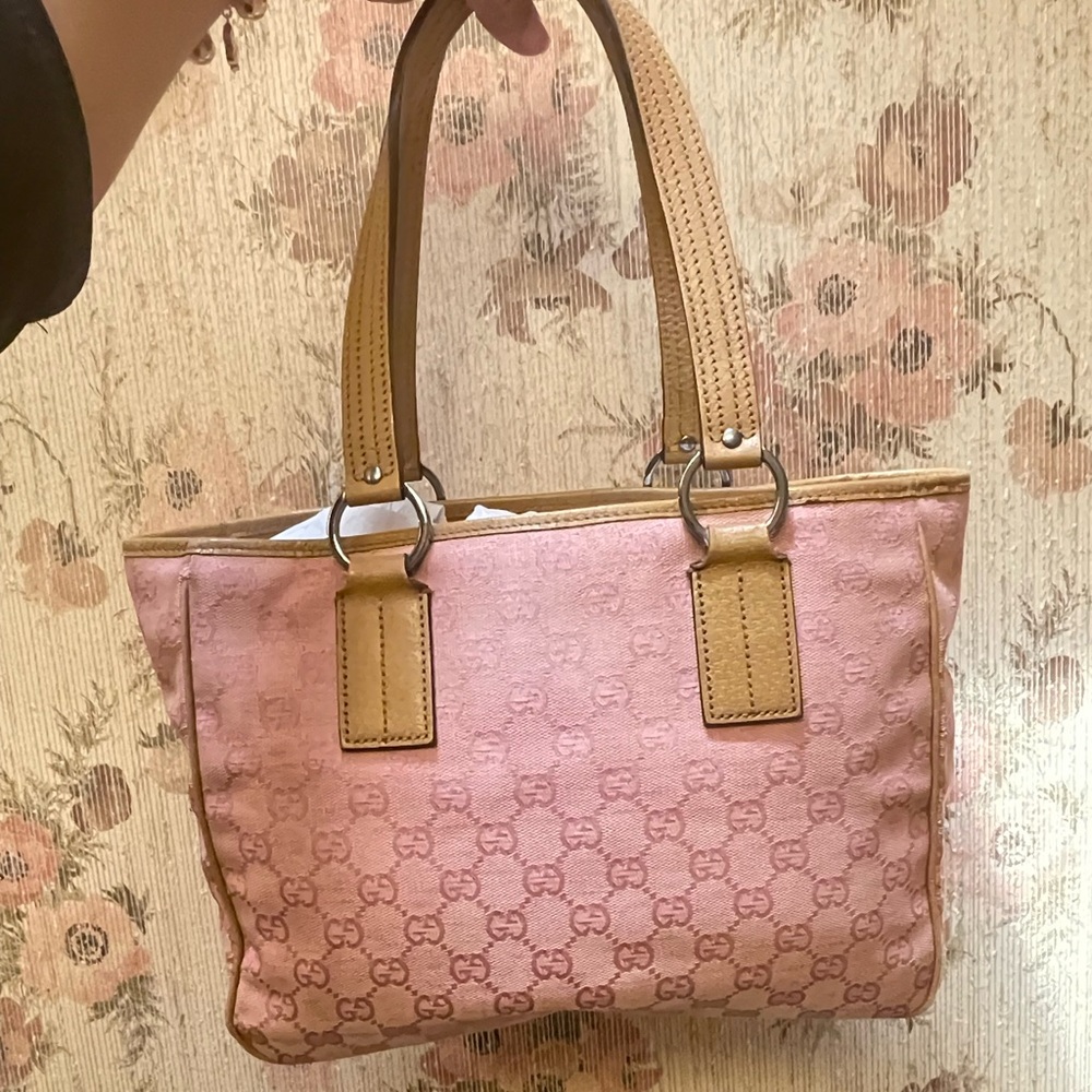 Gucci Pink and Brown Tote Bag - Picture 11 of 16